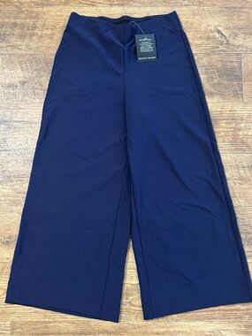 Boston Proper Navy Wide-Leg Pants
